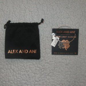 Alex and Ani Four Leaf Clover Charm Bangle Bracelet